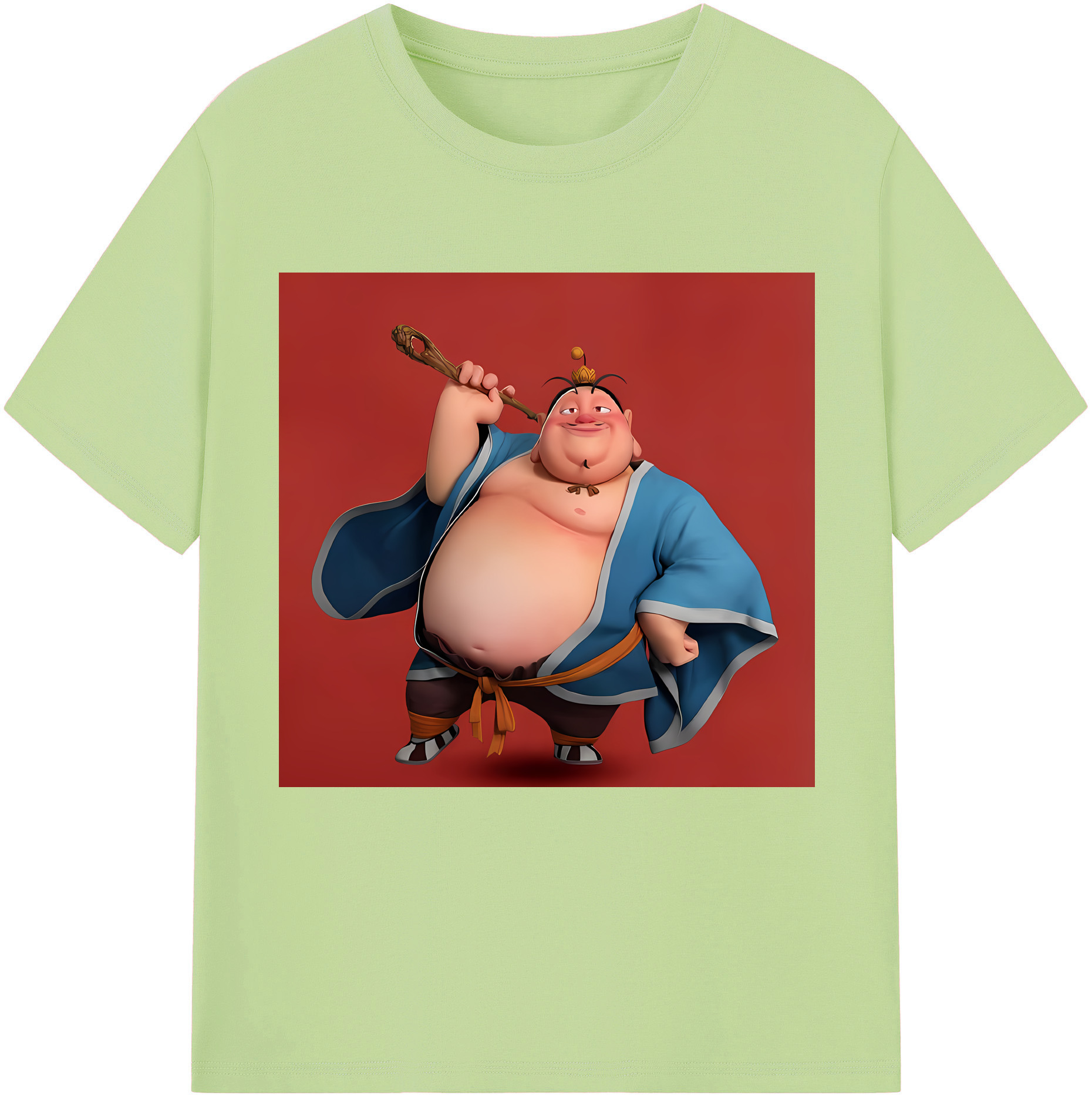 （画像用） Ne Zha 2 ナタ 魔童の大暴れ 綿100％半袖Tシャツ（フロントプリント）